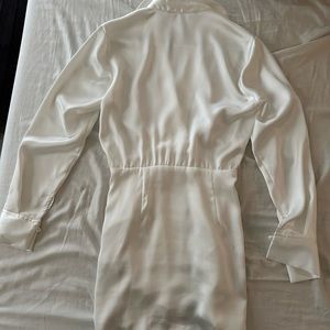 White silk Zara dress xs